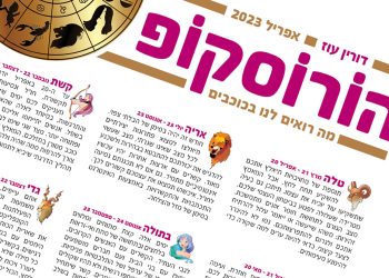 הורוסקופ – אפריל 2023