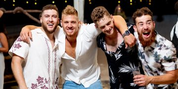 David and Ike and Gidon at Ike's Wedding להקת אחים