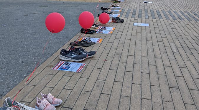 אירוע שערכה ירדן גולן ביחד עם קבוצת יהודים וישראלים
להעלאת המודעות לחטופים ברחבה בקמפוס אנטישמיות במרכז הרפואי בסן פרנסיסקו